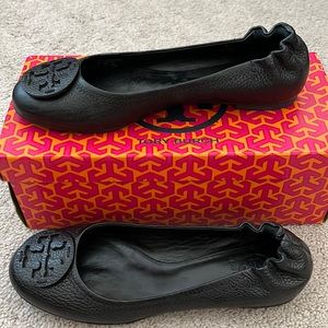 NIB Black Tory Burch Reva Flats - SZ 8